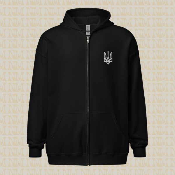 Ukraine Tryzub "Suit of Heroes" Unisex Heavy Blend Zip Hoodie