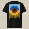 Ukraine Flag Sunflower Unisex Organic Cotton T-Shirt