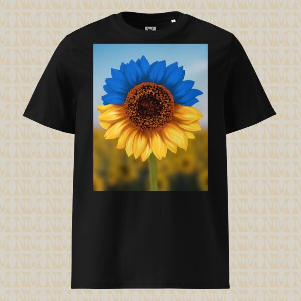 Ukraine Flag Sunflower Unisex Organic Cotton T-Shirt