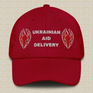 Ukranian Aid Delivery Two Red Birds Dad hat