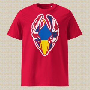 Ukrainian Aid Delivery Bird Unisex Organic Cotton T-Shirt