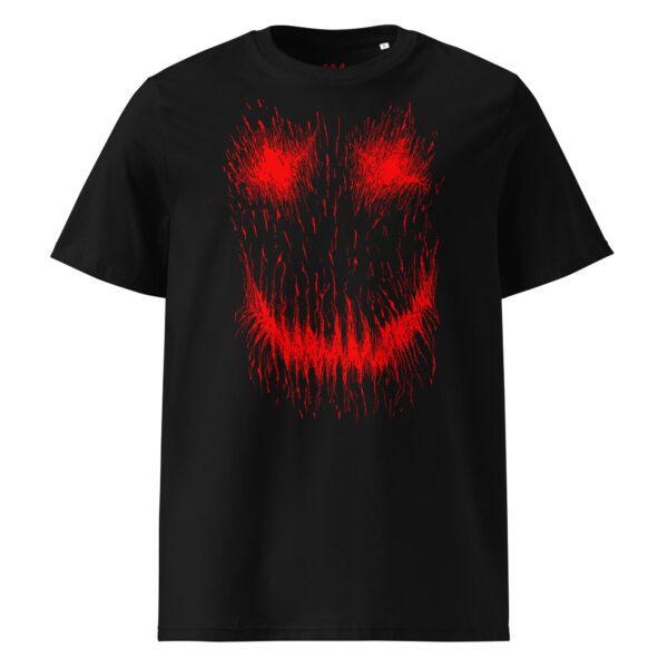 Creepy Grin Red'n'Black Unisex Organic Cotton T-Shirt